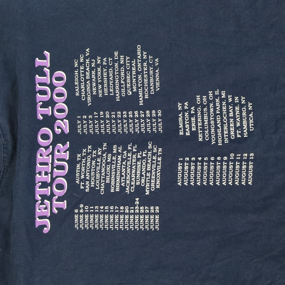 Vintage Jethro Tull A Leg to Stand On 2000 Tour Concert T-shirt size L - Picture 4 of 5